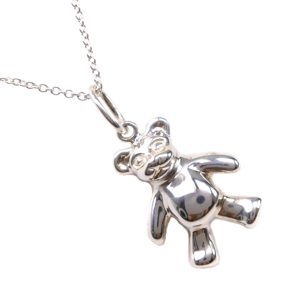 Tiffany Co Teddy Bear Necklace Sterling Silver